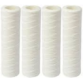 CFS – 4 Pack String Wound Sediment Water Filter Cartridges Compatible with American Plumber W5W Models – Remove Bad Taste & Odor – Whole House Replacement Filter Cartridge – 5 Micron – 9-7/8"x2-3/8"