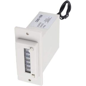 Electromagnetic Counter,6 Digit Electronic Pulse Counter CSK6-YKW Electromagnetic Counter(DC12V-No plug)