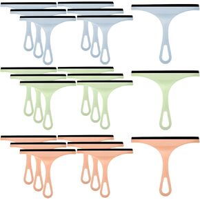 Yinder 21 Pcs Small Squeegee for Shower Glass Door 8.7" Silicone Shower Glass Window Cleaner Bathroom Squeegee for Car Windshield Shower Glass Window Mirror Art Class Group Craft(Colorful)