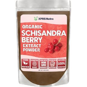 XPRS Nutra Organic Schisandra Berry Powder Extract - Premium USDA Organic Schisandra Powder for Cognition and Immunity - Vegan Friendly Berry Superfood (4 oz)