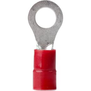ANCOR MARINE GRADE 222236 Marine Grade Electrical Nylon Insulated Double Crip Funnel Entry Ring Terminals with Insulation Grip (8-Gauge, Size 3/8 Screw, 100-Pack)