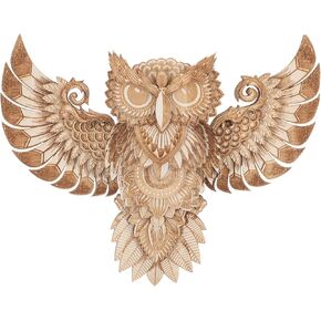 jojofuny Wood Owl Wall Decor Hand Carved Wood Owl Decor Rustic Owl Statue Wall Plaque Hanging Home Decor Accent Art Unique Sculpture Decoration