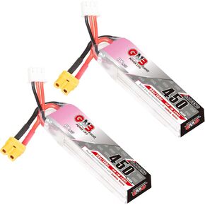 GAONENG 4PCS GNB 2S 550mAh LiPo Battery 7.6V HV 100C Long Range Drone FPV XT30 Connector for Emax Tinyhawk II Micro FPV Racing Drone Quadcopter Quads