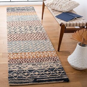 SAFAVIEH Capri Collection Area Rug - 5' x 8', Ivory & Charcoal, Handmade Wool, Ideal for High Traffic Areas in Living Room, Bedroom (CPR502A)
