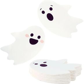 مناديل الهالوين الورقية - 50 قطعة - لوازم حفلات الهالوين 3 طبقات مناديل كوكتيل الهالوين الورقية مناديل الحفلات للاستعمال مرة واحدة مناديل المشروبات الورقية الشبح مناديل عيد الميلاد السائبة للأطفال in Kuwait