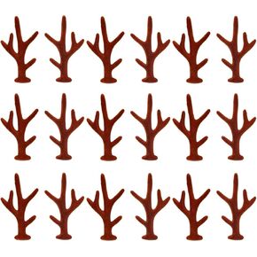 Honbay 10Pairs Mini Antlers Embellishments Flocking Deer Antlers Cute Animals Horn for Headband Snowman Wedding Party Ornaments