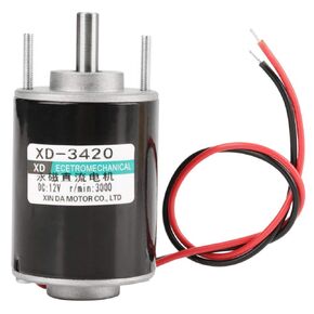 12/24V 30W Permanent Magnet Motor Hollow Shaft DC Motor Electric Brushed Motor Speed Adjustable CW/CCW (12V 3000RPM)