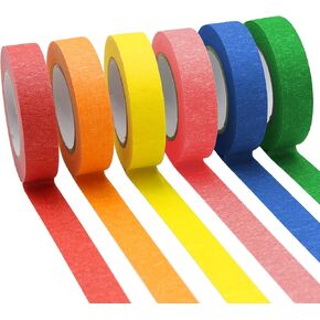 OWLKELA 12 Rolls Colored Masking Tape 16 Yard Per Roll, Rainbow Colors Painting Tape, Painters Tape, Craft Tape, Labeling Tape, Paper Tape for Bullet Journals, Party Decorations, DIY Craft