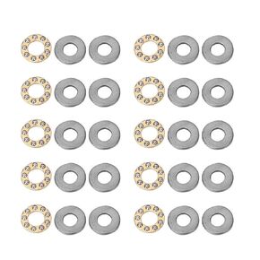 10pcs Thrust Ball Bearing Needle Roller Bearing Steel Washers Axial Ball Thrust Bearing Miniature Flat Steel Bearings Set (F7-13M 7 * 13 * 4.5mm)
