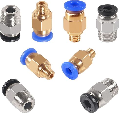 4 قطع تركيب هوائي PC4-M6 و4 قطع تركيب هوائي PC4-M10 لطابعات Creality Ender 3، وEnder 3 Pro، وEnder 3 V2، وEnder 5، وEnder 5 Pro، وCR-10، وCR-10S، وغيرها من طابعات Bowden Extruder ثلاثية الأبعاد in Saudi Arabia