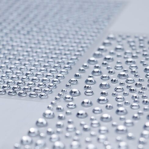 2116 pcs Self Adhesive Rhinestones and Pearls for Makeup Eyes Face 6 Sheets Clear Rhinestones Stickers Pearl Stickers Bling Gems Jewels Stickers for DIY (Sparkling) in Kuwait
