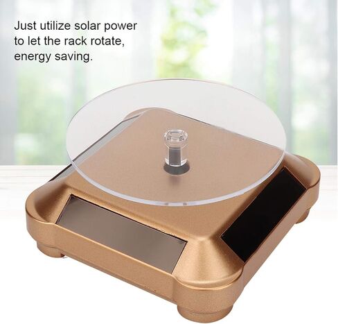 Zyyini 360 Degree Turntable Solar Power Battery, Rotating Display Stand Display StandsHome Décor Accents in Saudi Arabia