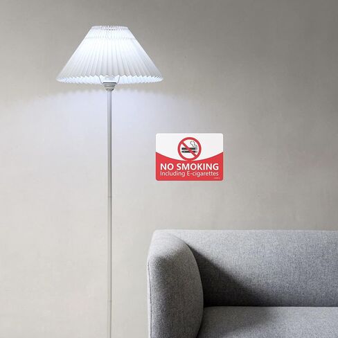 لافتات ممنوع التدخين للعمل، 8 عبوات ملصقات ممنوع التدخين مقاس 25.4 سم × 17.78 سم، مقاومة للأشعة فوق البنفسجية ذاتية اللصق ومقاومة للماء ومضادة للخدش للاستخدام الداخلي والخارجي in Kuwait