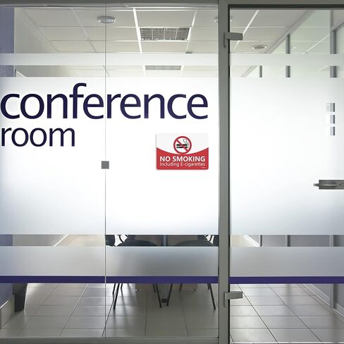 لافتات ممنوع التدخين للعمل، 8 عبوات ملصقات ممنوع التدخين مقاس 25.4 سم × 17.78 سم، مقاومة للأشعة فوق البنفسجية ذاتية اللصق ومقاومة للماء ومضادة للخدش للاستخدام الداخلي والخارجي in Kuwait