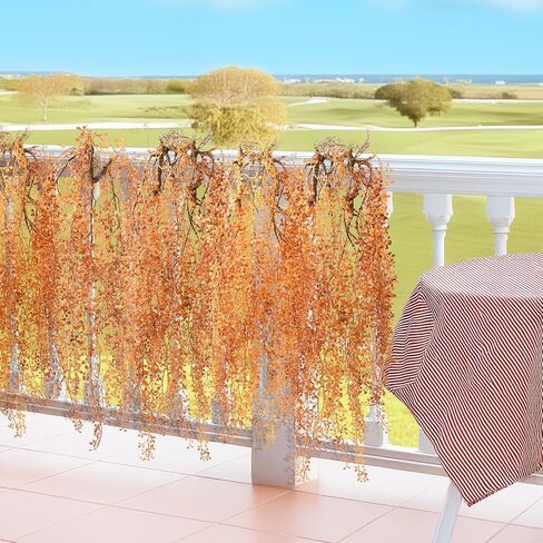 INQCMY Artificial Fake Hanging Plants Flowers Basket for Outdoor Outside Porch Fall Decoration,2 Pack Faux Silk Long Vines UV Resistant Look Real for Home Patio Balcony Wall Yard Autumn Decor in Saudi Arabia