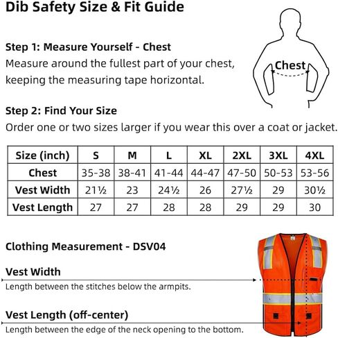 Dib Safety Vest Reflective Yellow Mesh, High Visibility Vest with Pockets and Zipper, ANSI Class 2 Heavy Duty, Made with 3M Reflective Tape XL in Saudi Arabia