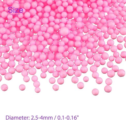 DMiotech 1 Pack 0.1-in Foam Beads Ball Polystyrene Round Foam Ball Red for DIY Crafts, Arts, Party Decoration in Kuwait