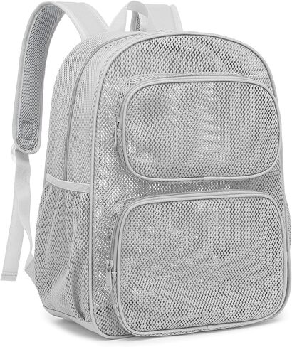 Mesh Backpack for School, Heavy Duty Girls Boys Mesh Bookbag School Bag for Adults Kids Swimming Beach Fitness Sport (Green) in Kuwait