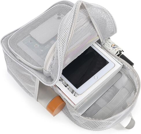 Mesh Backpack for School, Heavy Duty Girls Boys Mesh Bookbag School Bag for Adults Kids Swimming Beach Fitness Sport (Green) in Kuwait