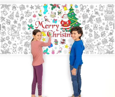 GIGANTIC - Giant Coloring Poster, DIY Large Wall Paper Coloring Banner roll or Tablecloth, Huge Size of 35" x 78", Perfect for Group Activity of Adults & Kids, at Home, Parties, Events. (ABC) in Saudi Arabia