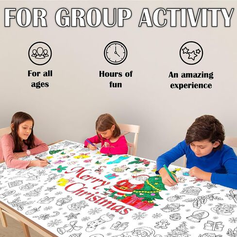 GIGANTIC - Giant Coloring Poster, DIY Large Wall Paper Coloring Banner roll or Tablecloth, Huge Size of 35" x 78", Perfect for Group Activity of Adults & Kids, at Home, Parties, Events. (ABC) in Saudi Arabia