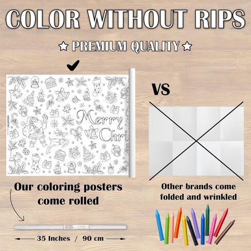 GIGANTIC - Giant Coloring Poster, DIY Large Wall Paper Coloring Banner roll or Tablecloth, Huge Size of 35" x 78", Perfect for Group Activity of Adults & Kids, at Home, Parties, Events. (ABC) in Saudi Arabia