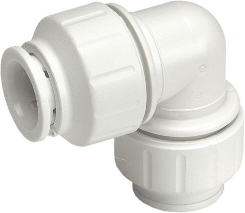 John Guest Speedfit 1/2 Inch CTS 90 Degree Union Elbow, Push to Connect Plastic Plumbing Fitting, White, PEI0320P in Saudi Arabia