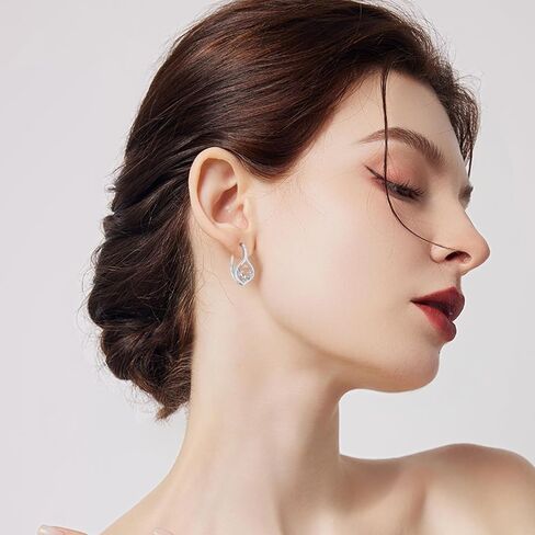 Dog Paw Print Earrings for Women 925 Sterling Silver Dog Bone Earrings Animal Dog Pet Drop Dangle Leverback Earrings Cat Dog Paw Print Jewelry for Women Girls, Sterling Silver, sterling silver in Kuwait