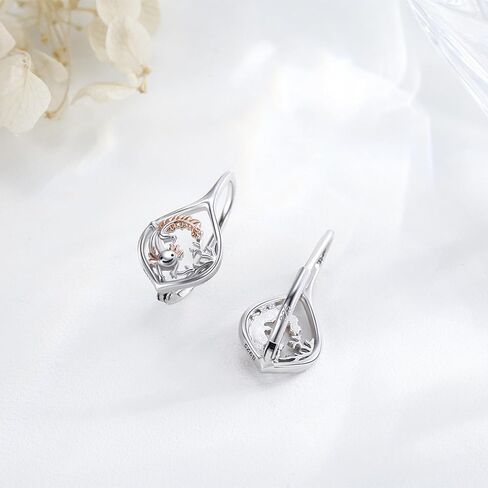 Dog Paw Print Earrings for Women 925 Sterling Silver Dog Bone Earrings Animal Dog Pet Drop Dangle Leverback Earrings Cat Dog Paw Print Jewelry for Women Girls, Sterling Silver, sterling silver in Kuwait