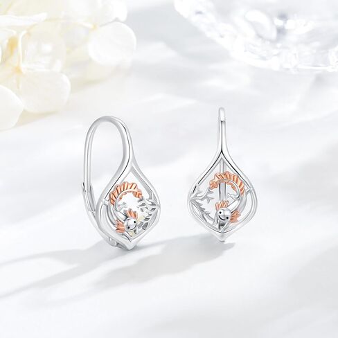 Dog Paw Print Earrings for Women 925 Sterling Silver Dog Bone Earrings Animal Dog Pet Drop Dangle Leverback Earrings Cat Dog Paw Print Jewelry for Women Girls, Sterling Silver, sterling silver in Kuwait