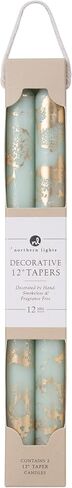 Premium Decorative Tapers - 12" 2PK - Terra Cotta w/Gold - 73301 in Saudi Arabia