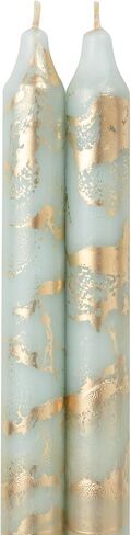 Premium Decorative Tapers - 12" 2PK - Terra Cotta w/Gold - 73301 in Saudi Arabia