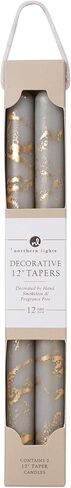 Premium Decorative Tapers - 12" 2PK - Terra Cotta w/Gold - 73301 in Saudi Arabia
