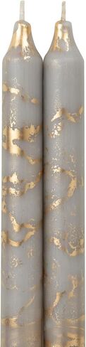 Premium Decorative Tapers - 12" 2PK - Terra Cotta w/Gold - 73301 in Saudi Arabia