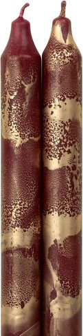 Premium Decorative Tapers - 12" 2PK - Terra Cotta w/Gold - 73301 in Saudi Arabia