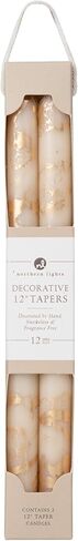 Premium Decorative Tapers - 12" 2PK - Terra Cotta w/Gold - 73301 in Saudi Arabia