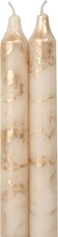 Premium Decorative Tapers - 12" 2PK - Terra Cotta w/Gold - 73301 in Saudi Arabia