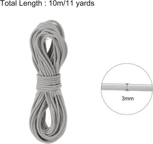 PATIKIL 109 Yards Elastic Cord Heavy Stretch String Rope 2mm Dark Purple for Crafting DIY Sewing Hook Straps Camping Tie Down Strap in Kuwait