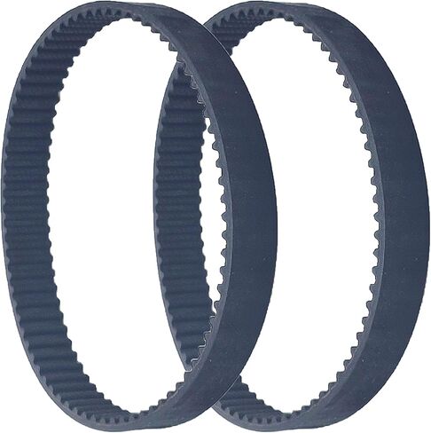 قطعتان من حزام التوقيت 174-3M - 58 سنًا، حزام مطاطي أسود مسنن، حزام محرك مسنن 0.394 بوصة/ 10 مم، مناسب للمكانس الكهربائية والمزيد in Kuwait