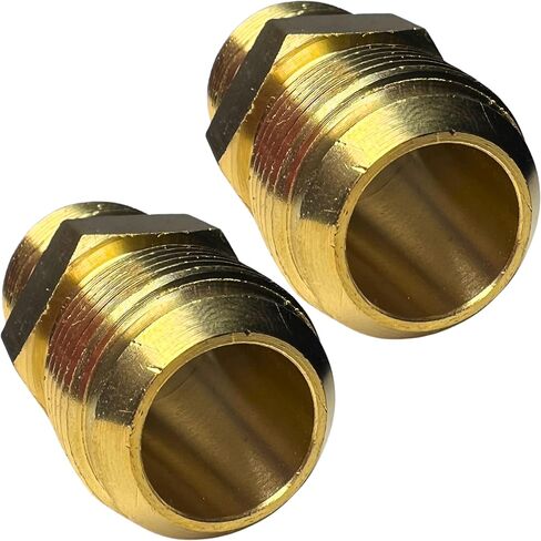 2pcs 1/4 Inch Male Flare x 1/4 Inch Male Flare Connector Gas Adapter Union Pipe Flare Brass Tube Coupler Fitting by CX WONDERLAND in Saudi Arabia