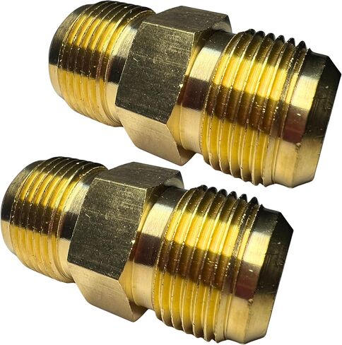 2pcs 1/4 Inch Male Flare x 1/4 Inch Male Flare Connector Gas Adapter Union Pipe Flare Brass Tube Coupler Fitting by CX WONDERLAND in Saudi Arabia