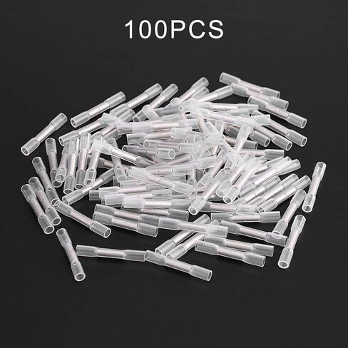 100 قطعة 26-24AWG معزول مقاوم للماء مقاومة للحرارة يتقلص بعقب سلك كهربائي تجعيد محطة موصل عدة للسيارات والبحرية in Saudi Arabia