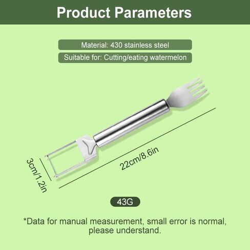 Watermelon Slicer 2-in-1 Stainless Steel Fruit Cutter Tools,2024 Upgrade Watermelon Cutter and Fork Tools for,Watermelon Slicer Tools for Summer Camping Kitchen Gadgets (2pcs) in Saudi Arabia