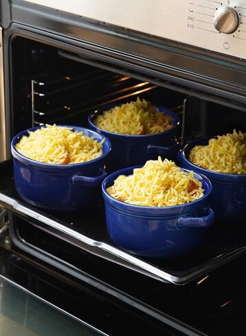 LE TAUCI Soup Bowls With Handles 28 oz, French Onion Soup Bowl for Chili, Beef Stew, Cereal, Ceramic Soup Crocks oven Safe, Microwave Dishwasher Safe - 5.5 inch, Set of 4, White in Saudi Arabia