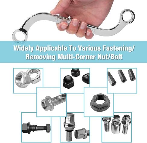 DURATECH S-Style Box Wrench Set, Metric, 5-Piece, 10mm to 19mm, 12 Point, CR-V Steel, with EVA Foam Tool Organizer in Saudi Arabia