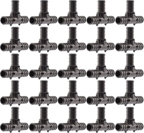 SharkBite 1/2 Inch Poly Crimp Tee, Pack of 25, PEX Pipe, PE-RT, UP362 in Saudi Arabia
