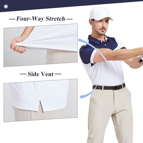 Golf Shirts for Men Recycled Polyester Polos Short Sleeve Quick Dry Casual Business Tees Tennis Shirt in Saudi Arabia