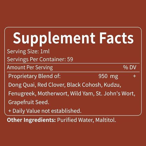 Herbal Tincture, Extract with Dong Quai, for Hormone Harmony, Menopause Relief & PMS Support. 2 oz in Kuwait