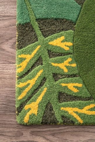 nuLOOM Hand Tufted King of the Jungle Runner Rug, 2' 6" x 8', Green in Saudi Arabia