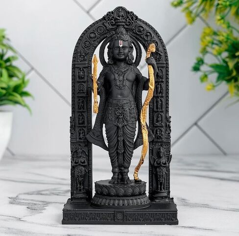 Ram Lalla Idol Ayodhya Mandir Murti| RAM Lalla Idol /Murti/Statue | Shree Ram Lala Ayodhya Statues for Mandir Pooja | Ram Lala Murti Resin Statue for Pooja, Home Decor Showpiece Gift, Office, Temple in Saudi Arabia
